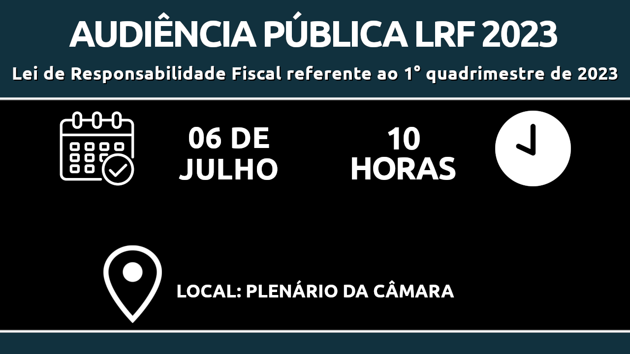 Audiência Pública de Finanças - 1º Quadrimestre de 2023