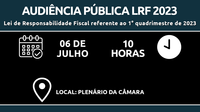 Audiência Pública de Finanças - 1º Quadrimestre de 2023