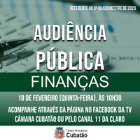 Audiência Pública de Finanças - 3º Quadrimestre de 2020