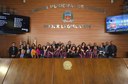 Câmara homenageia equipe feminina de handebol da escola UME Rui Barbosa