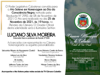 Câmara promove Ato Solene em Homenagem ao Dia Nacional da Consciência Negra