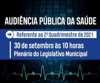 Câmara promove Audiência Pública da Saúde na próxima quinta (30) 