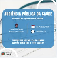 Câmara promove Audiência Pública da Saúde na próxima quinta