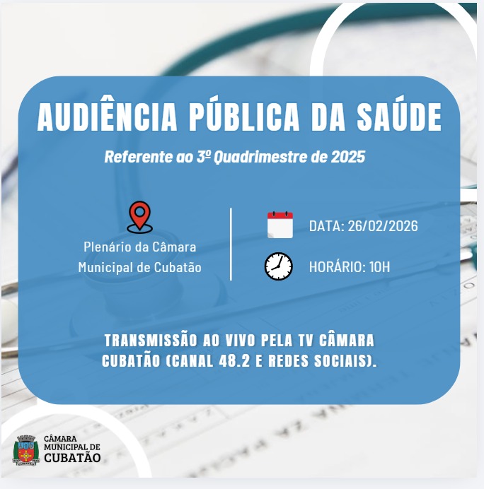 Câmara promove Audiência Pública da Saúde na próxima quinta