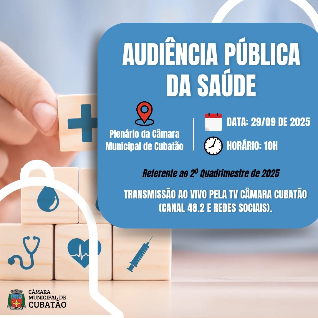 Câmara promove Audiência Pública da Saúde na próxima segunda-feira 