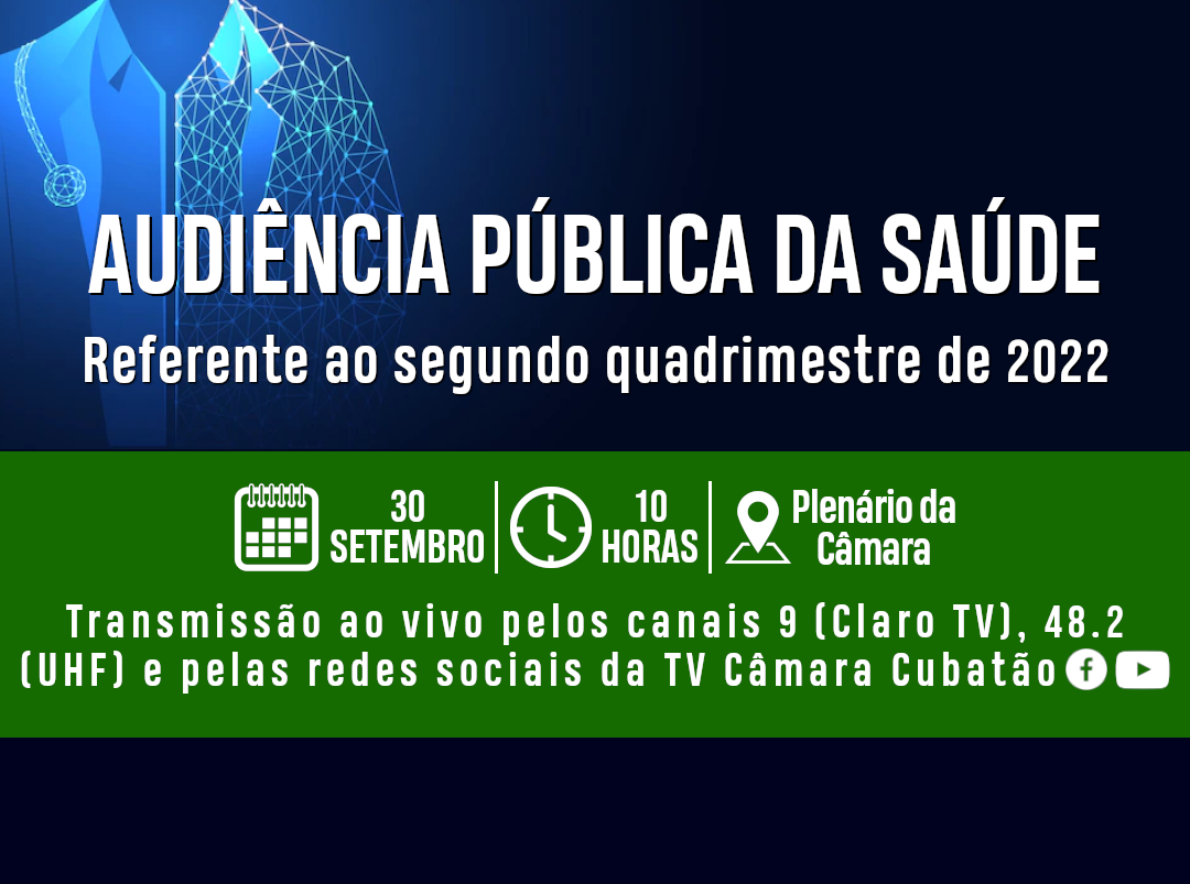 Câmara promove Audiência Pública de Saúde na próxima sexta (30)