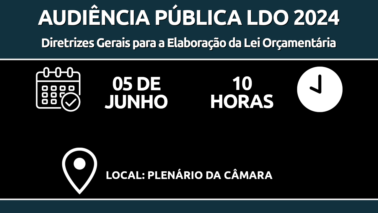 Câmara promove audiência pública sobre a LDO 2024