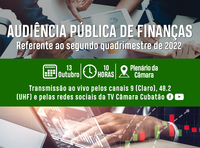 Câmara realiza Audiência Pública de Finanças na próxima quinta (13)