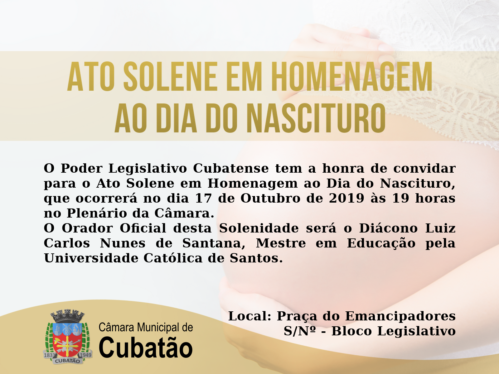 Ato Solene em Homenagem ao Dia do Nascituro
