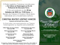 Ato Solene em homenagem ao Dia do Profissional de Educação Física 