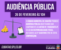 Audiência Pública relativa à Lei de Responsabilidade Fiscal - 26/02