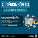 Audiência Pública de Finanças - 2º Quadrimestre de 2018