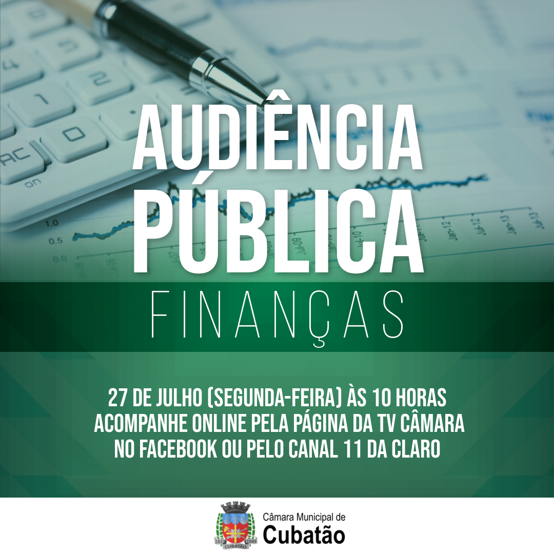 AUDIÊNCIA PÚBLICA DE FINANÇAS DO 1º QUADRIMESTRE DE 2020