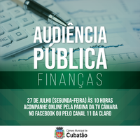 AUDIÊNCIA PÚBLICA DE FINANÇAS DO 1º QUADRIMESTRE DE 2020