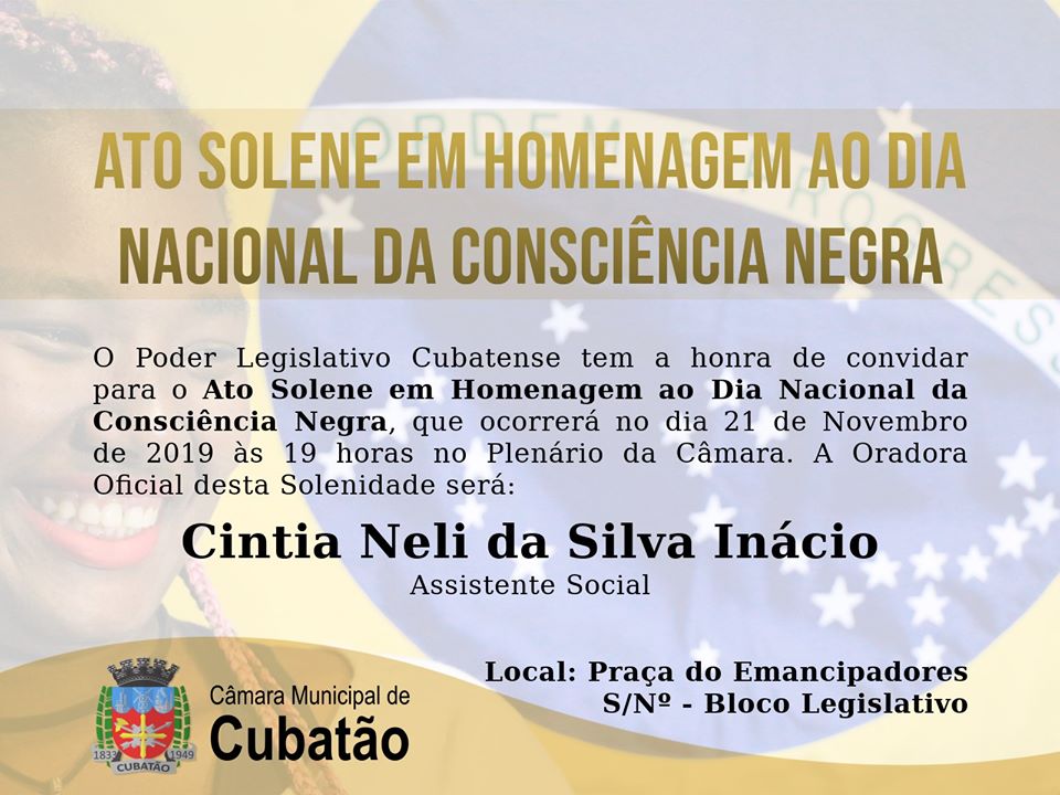 Câmara promove solenidade em alusão ao Dia da Consciência Negra