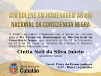 Câmara promove solenidade em alusão ao Dia da Consciência Negra
