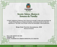 Câmara realiza Sessão Solene Alusiva à Semana da Família