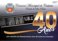 Câmara realizará Ato Solene em Comemoração aos 40 anos da UMADEC