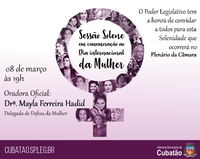 Sessão Solene - Dia Internacional da Mulher 