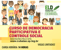 ELD abre inscrições para o Curso de "Democracia Participativa e Controle Social"