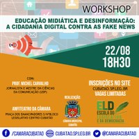Escola do Legislativo promove workshop sobre Educação Midiática e Desinformação
