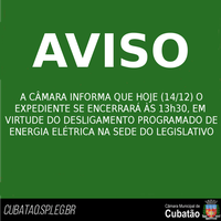 Horário de expediente 14/12 