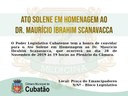 Legislativo promove Ato Solene em homenagem ao Dr. Maurício Scanavacca