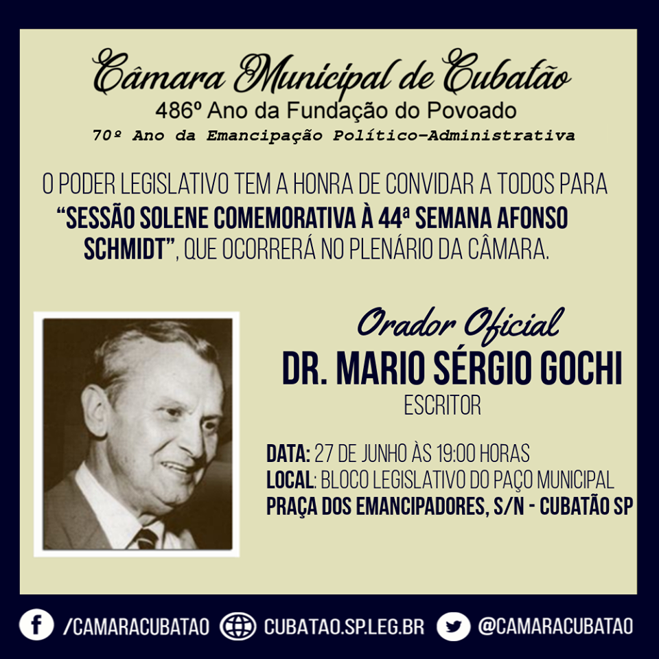 Sessão Solene - Semana Afonso Schmidt