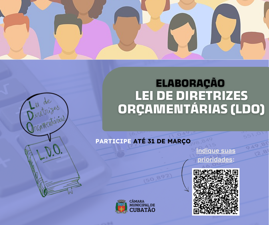 LDO 2027: moradores de Cubatão podem indicar prioridades para o orçamento do município