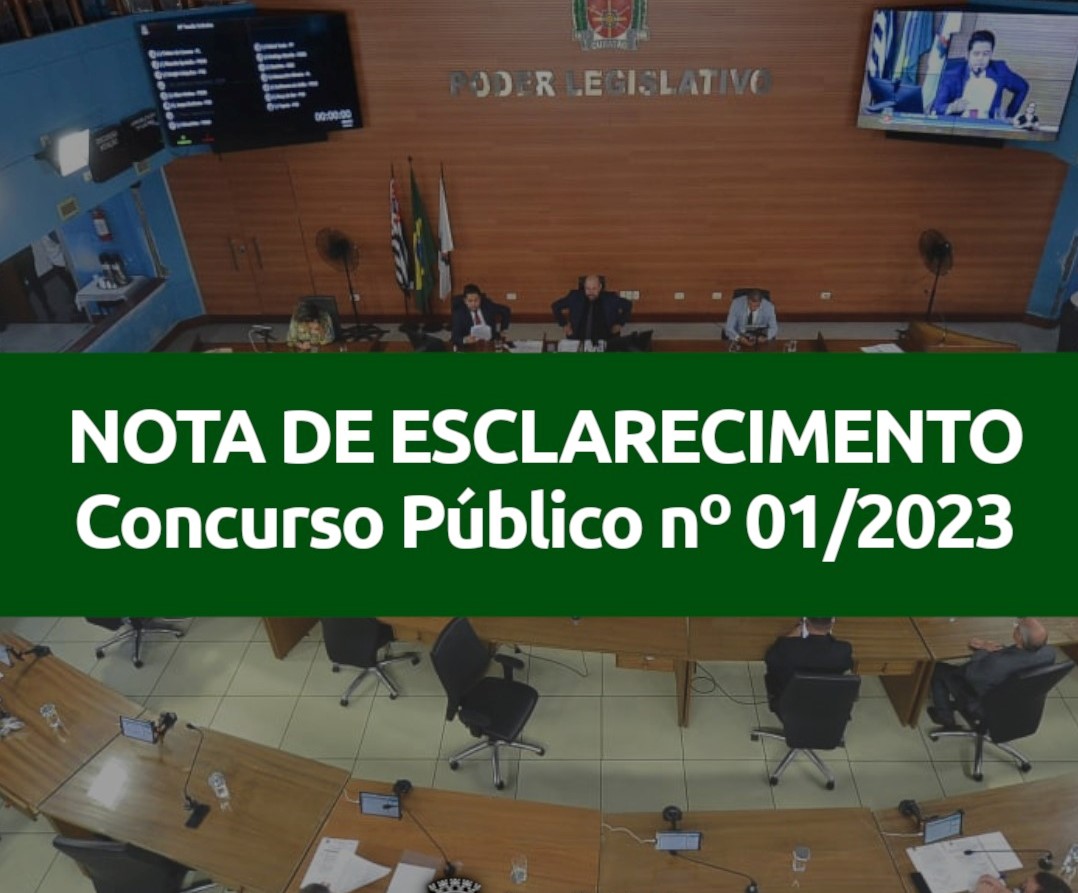 Nota de Esclarecimento - Concurso Público Nº 01/2023