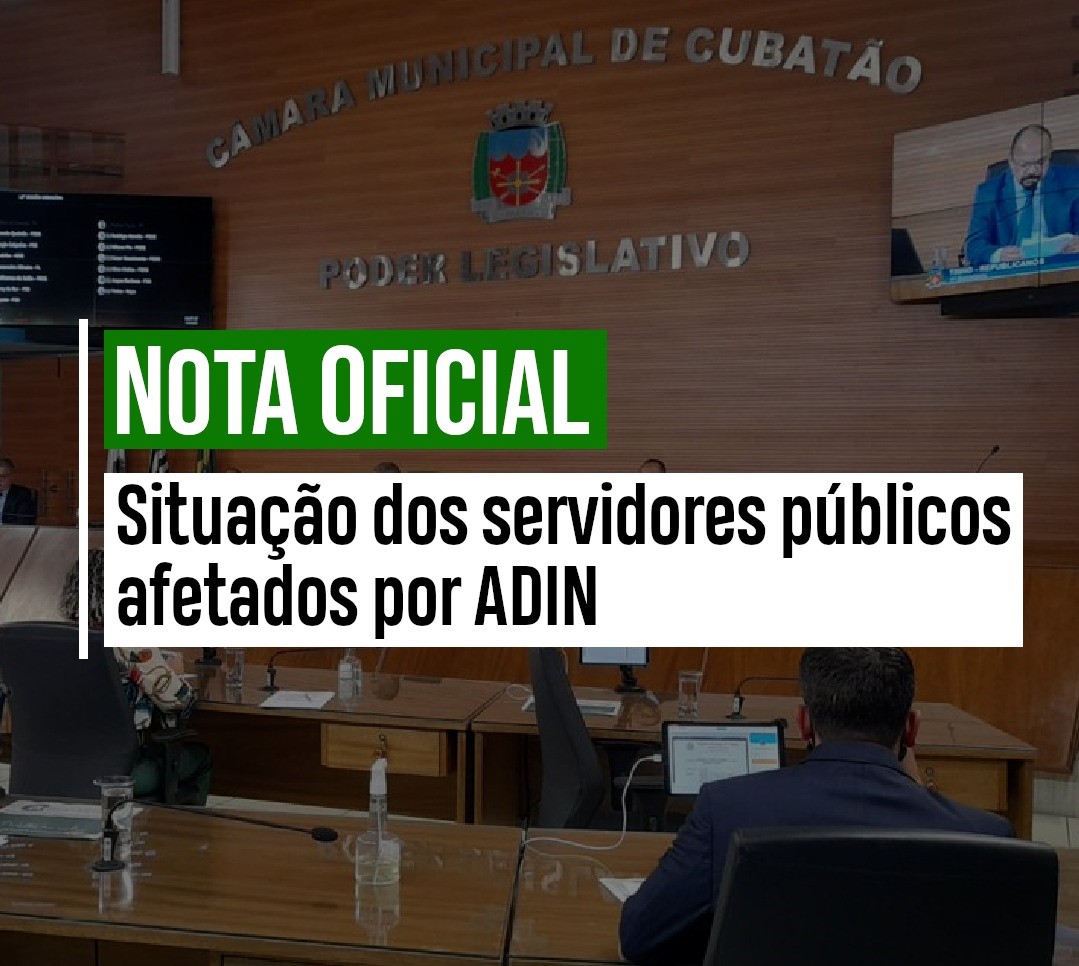 Nota Oficial: Situação do servidores públicos atingidos por ADIN