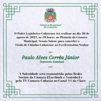 Sessão de Outorga de Título de Cidadão Cubatense 