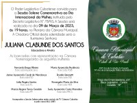 Sessão Solene - Dia Internacional da Mulher