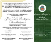 Câmara promove solenidade em homenagem ao cubatense Afonso Schmidt